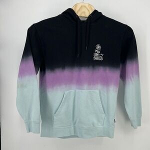VANS Hoodie Sweat Shirt Dip Dye - Men's Size LARGE - Black Purple White - 66